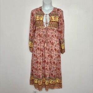 Lance Cade Dress Small Floral Boho Festival Peasant Hippie Romantic Cottagecore